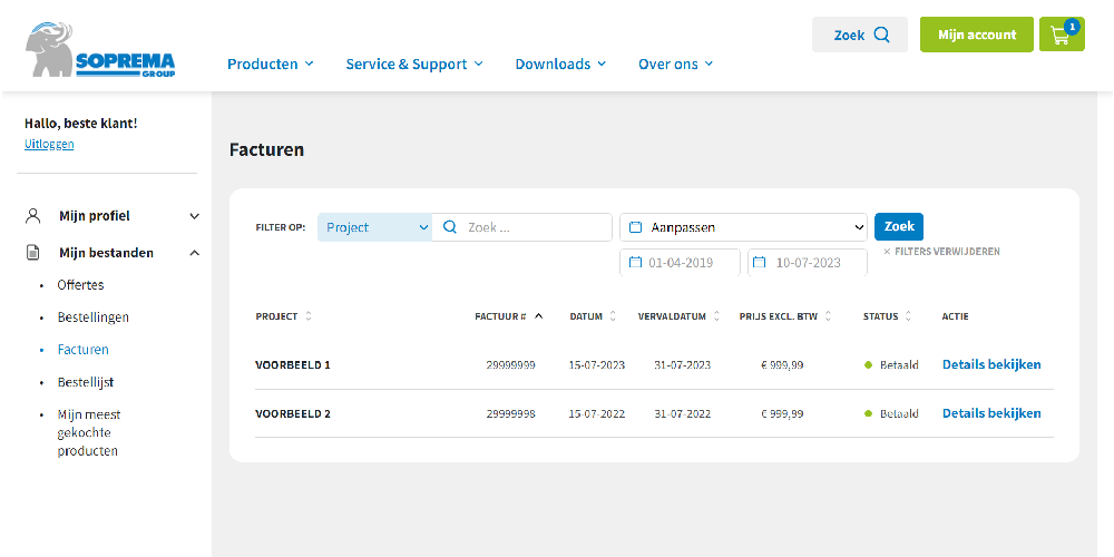 Handleiding MijnSoprema: facturen raadplegen